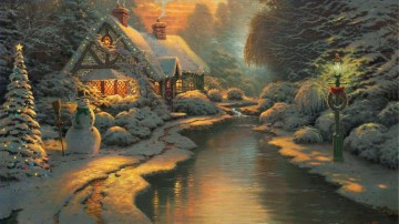  christ - Christmas Evening Thomas Kinkade
